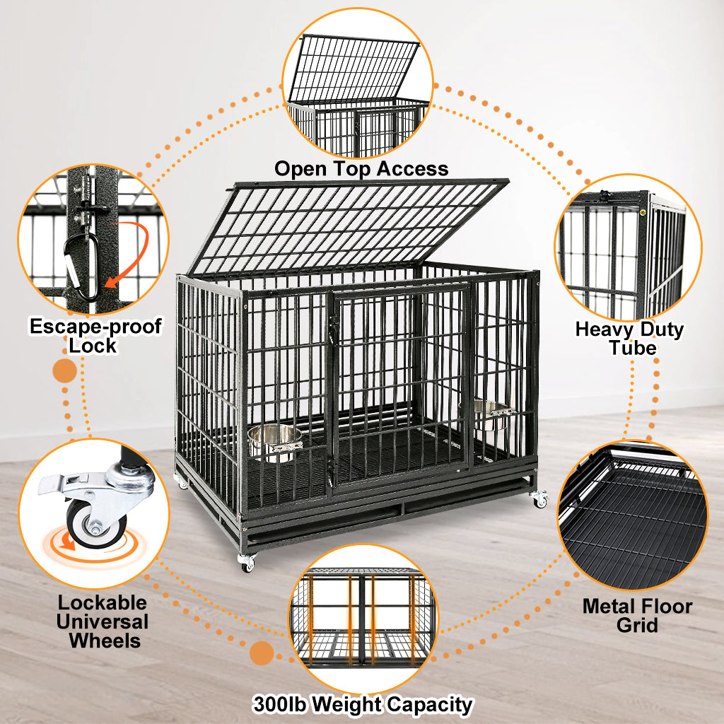 48" Heavy Duty Dog Cage for XL/XXL Dogs 481D